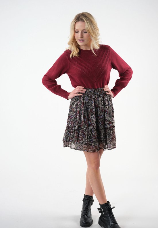 DEELUXE Pull col rond Bordeaux
