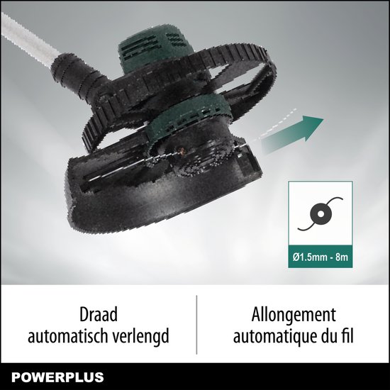 Powerplus POWPG40220 Elektrische grastrimmer - 650W - Snijbreedte 320mm - Telescopisch - Grastrimmer voor tuin, gazon en oprit van Powerplus — afbeelding 4