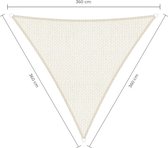 Schaduwdoek driehoek - 3,6x3,6x3,6m - Wit - Waterdoorlatend
