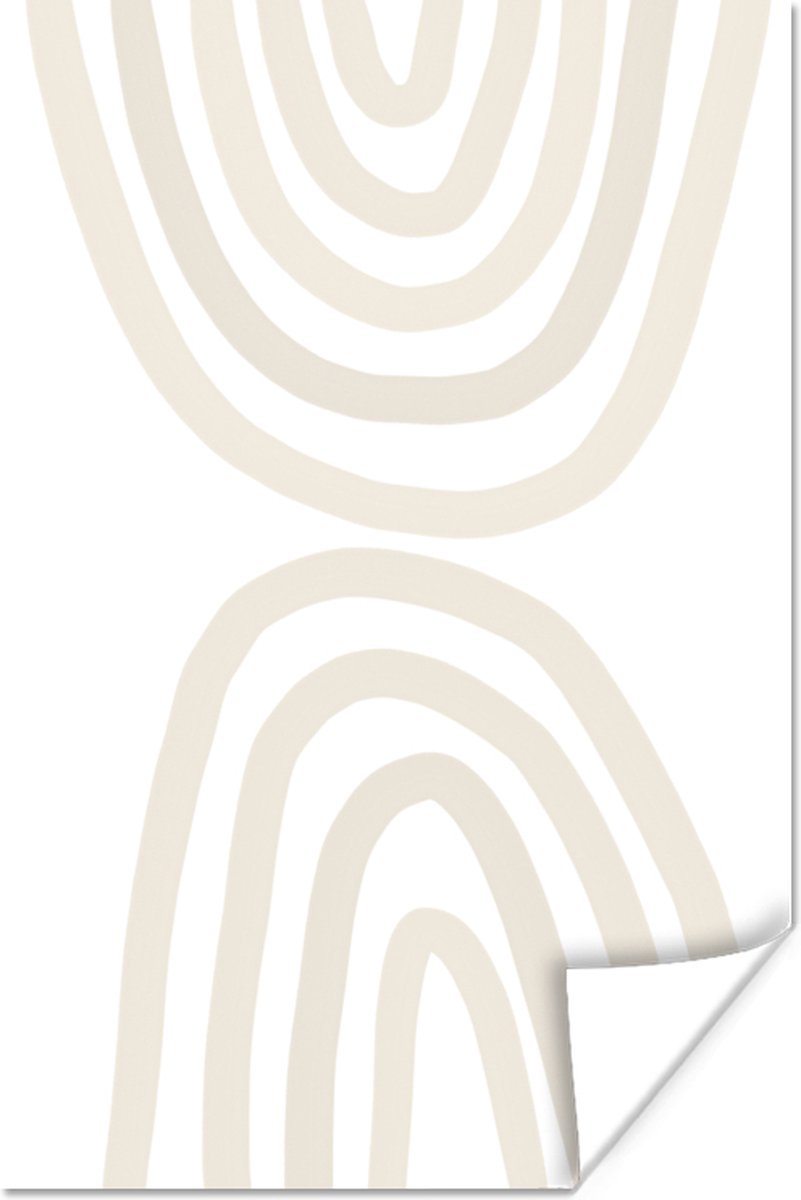 Poster Regenboog - Pastel - Design - Abstract - 40x60 cm
