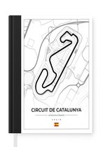Notitieboek - Schrijfboek - F1 - Racebaan - Circuit de Barcelona-Catalunya - Circuit - Spanje - Wit - Notitieboekje klein - A5 formaat - Schrijfblok