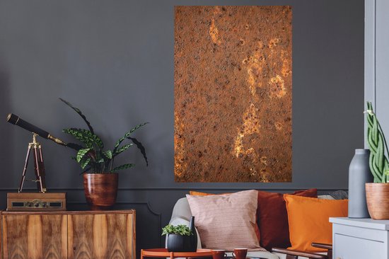 Stickers muraux - Sticker Foil - Marron - Oranje - Abstrait - Vintage - Rouille - Motif - 80x120 cm - Film Adhésif - Stickers muraux Chambre Enfant - Papier Peint Auto Adhésif