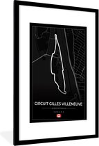 Fotolijst incl. Poster - Racing - Racebaan - Circuit Gilles Villeneuve - Canada - F1 - Zwart - 60x90 cm - Posterlijst