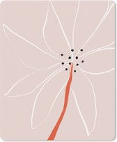 Muismat Groot - Bloemen - Abstract - Pastel - 30x40 cm - Mousepad - Muismat