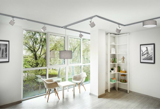 Isolateur de rail de tension - Trion Dual - Connecteur droit - 2 phases - Zwart mat