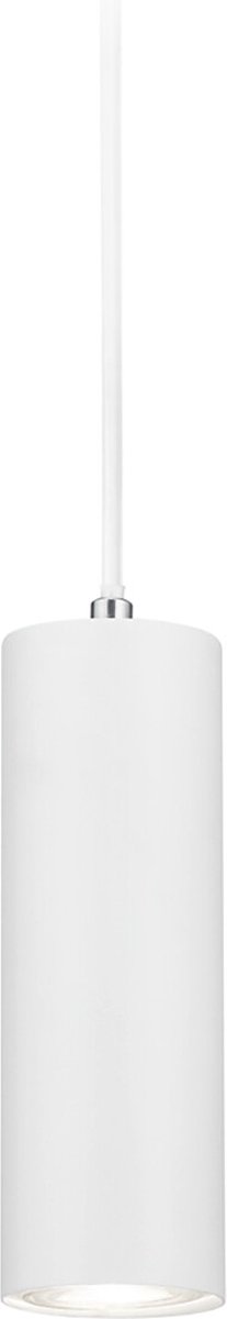 LED Railverlichting - Hanglamp - Torna Dual Monla - 2 Fase - GU10 Fitting - Rond - Mat Wit - Aluminium