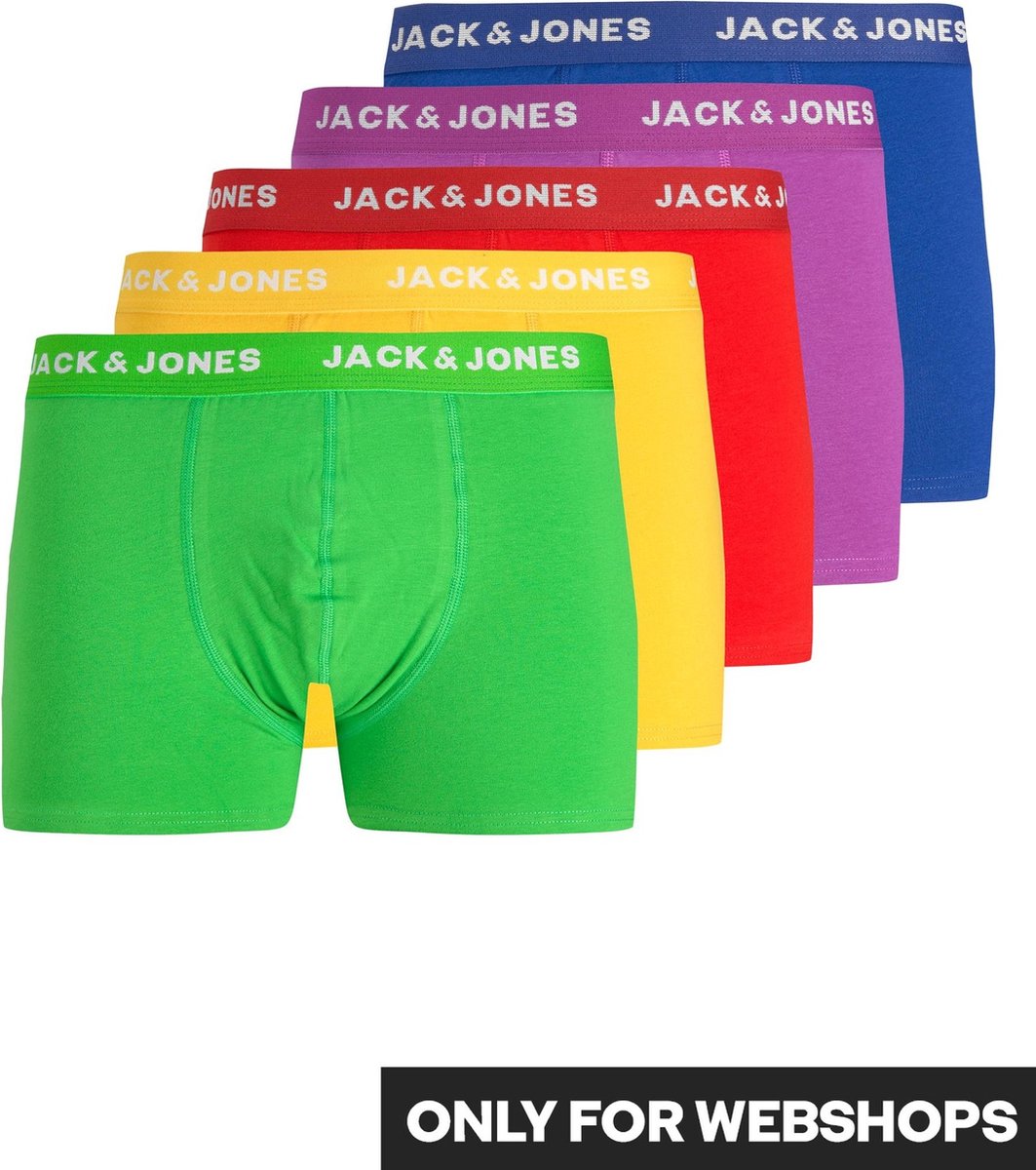 Jack & Jones Effen Neon Boxershorts Heren Multipack JACCOLOR 5-Pack - Maat  S | bol.com