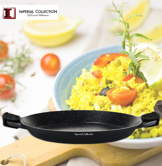 Imperial Collection 44cm Paella Pan with Silicone Handles bol