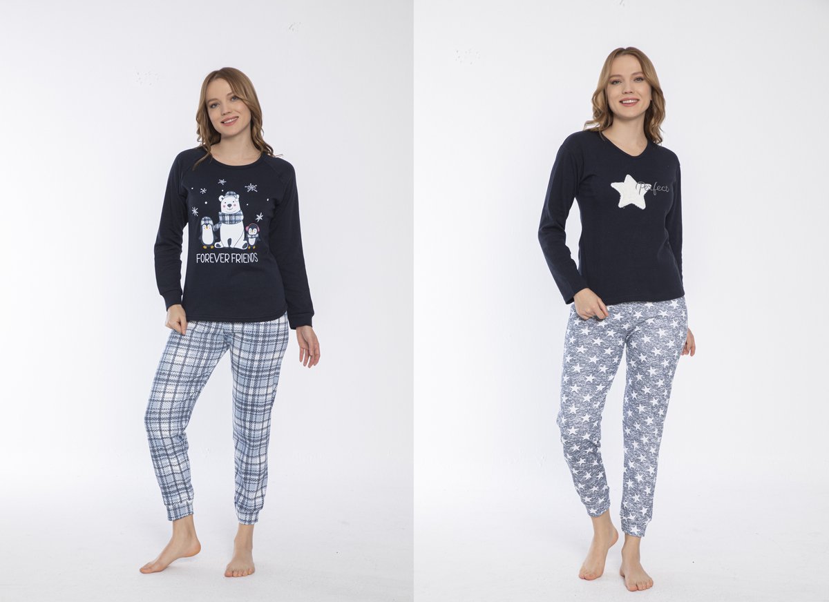 Sopesil Dames Pyjama Set Zacht 2-delig Dames Pyjamas Lange Tops en Geruite Broeken Pj's Set Loungewear met Trekkoordzakken UK Maat 6-24, B-wijn Rood, M