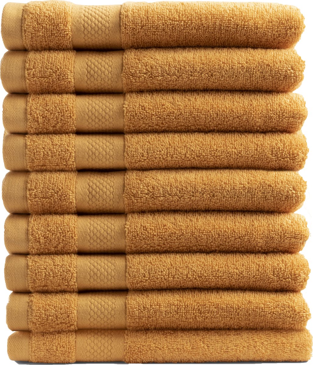 Handdoek Hotel Collectie - 9 stuks - 50x100 - oker geel