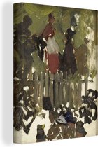 Canvas Schilderij Kermis - Schilderij van George Hendrik Breitner - 30x40 cm - Wanddecoratie