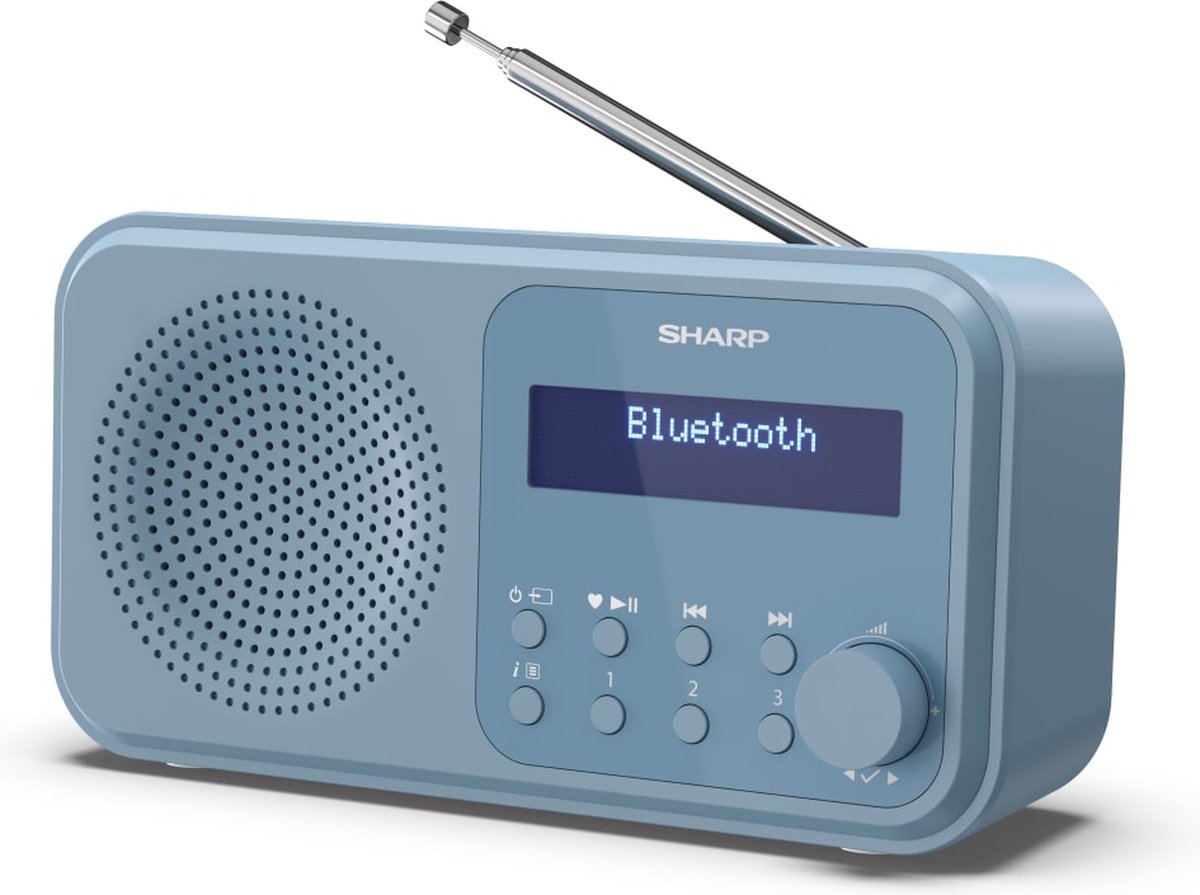 Sharp DR-P420(BL) Portable DAB - FM radio met Bluetooth - blauw
