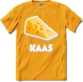 Kaas - grappig verjaardag kleding cadeau - eten teksten - T-Shirt - Heren - Geel - Maat XXL