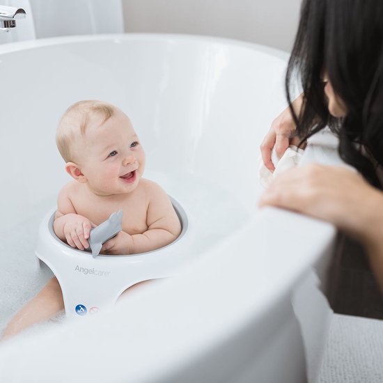 Angelcare Siège de bain Gris - Anneau de bain pour bébé 6+ mois - Siège de  bain 