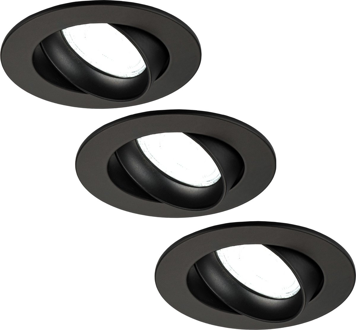 Ledvion - 1X LED Inbouwspots Sevilla, Dimbaar, 3W, 6500K, 92 mm, RVS, 2 Jaar Garantie