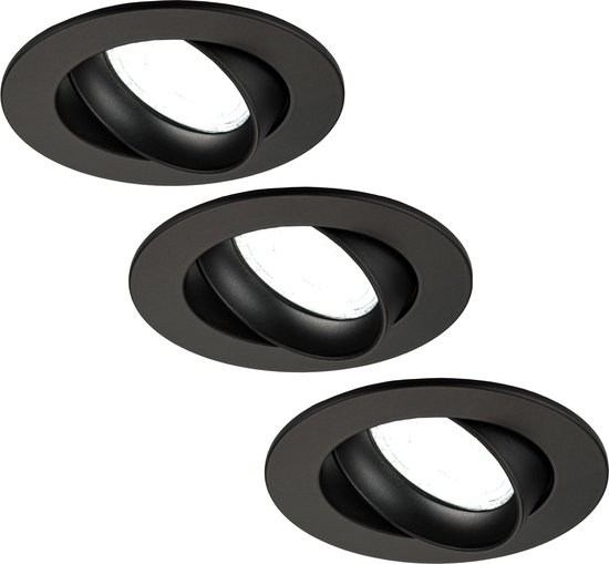 Ledvion - 1X LED Inbouwspots Sevilla, Dimbaar, 3W, 6500K, 92 mm, Wit, 2 Jaar Garantie