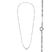 Zilveren ketting vrouw | Zilveren ketting met staafjes in patroon