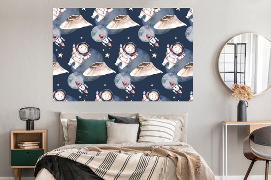 Poster Espace - Fusée - Astronaute - Garçons - Filles - Enfants - Enfant - 180x120 cm XXL