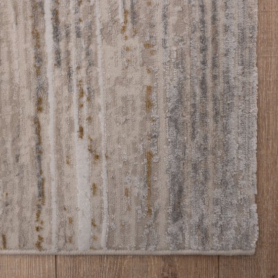 TT Home Vloerkleed Woonkamer Laagpolig Eenkleurig Modern Design Wasbaar Geel Gold, Kleur: Grijs, Maat:300x400 cm