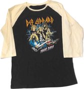 Def Leppard Raglan top -M- 2018 Tour Photo Zwart