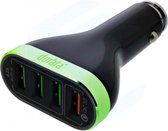 Durata Adapter 6.6mAh 39W Qualcomm 3.0 Quick Charge (DR-C10) Groen 4 USB Poorten USB autolader met 1 Mini USB Kabel Voor Tomtom Navigatie