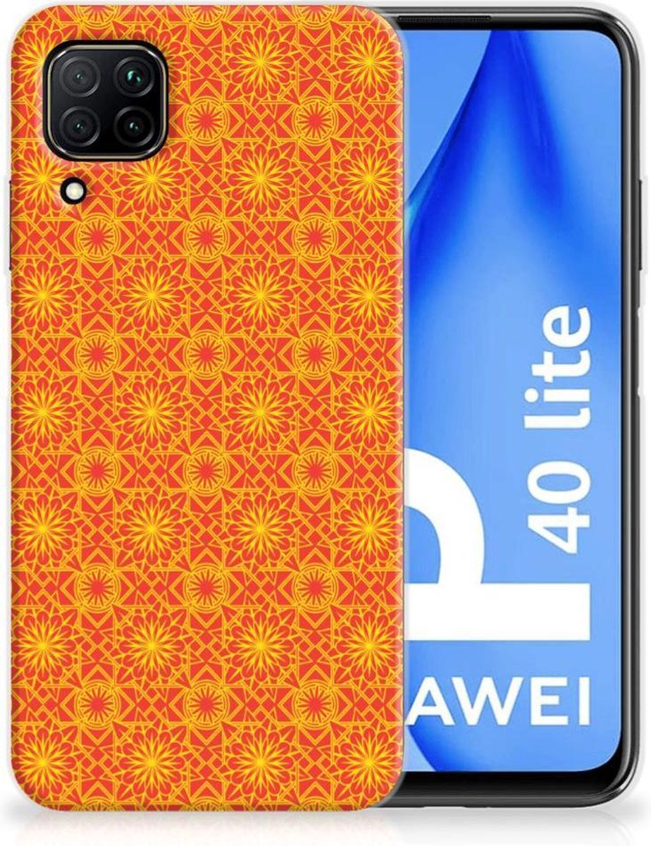 Huawei P40 Lite TPU bumper Batik Oranje