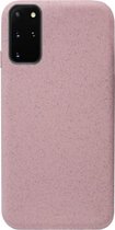 ADEL Tarwe Stro TPU Back Cover Softcase Hoesje Geschikt voor Samsung Galaxy S20 Plus - Duurzaam afbreekbaar Milieuvriendelijk Roze