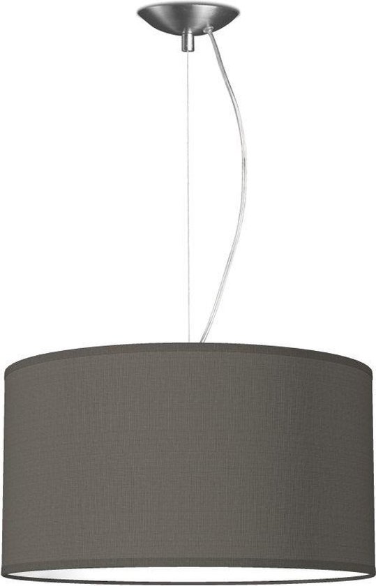 Home Sweet Home hanglamp Bling - verlichtingspendel Deluxe inclusief lampenkap - lampenkap 40/40/22cm - pendel lengte 100 cm - geschikt voor E27 LED lamp - antraciet