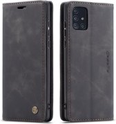 CaseMe Book Case - Geschikt voor Samsung Galaxy A71 Hoesje - Zwart