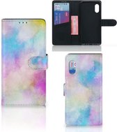 Telefoonhoesje Samsung Xcover Pro Bookcase Personaliseren Watercolor Light