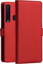 DZGOGO MILO-serie PC + PU horizontale flip lederen tas voor Samsung Galaxy A9 (2018), met houder en kaartsleuf en portemonnee (rood)
