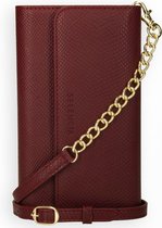 Selencia Tierra Uitneembare Slang Clutch iPhone 11 hoesje - Donkerrood