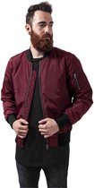 Urban Classics Bomber jacket -2XL- 2-Tone Rood/Zwart