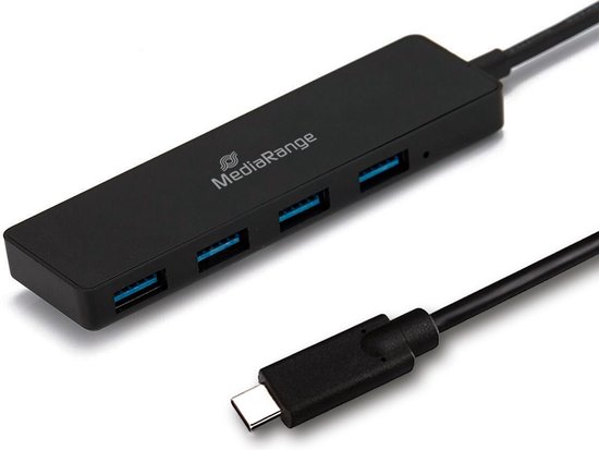 MediaRange USB Type-C naar USB3.0 HUB 1:4 4-poorts