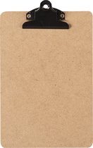 LPC  Klembord - clipboard - hout/mdf/hardboard - A5 -75 mm butterfly klem zwart