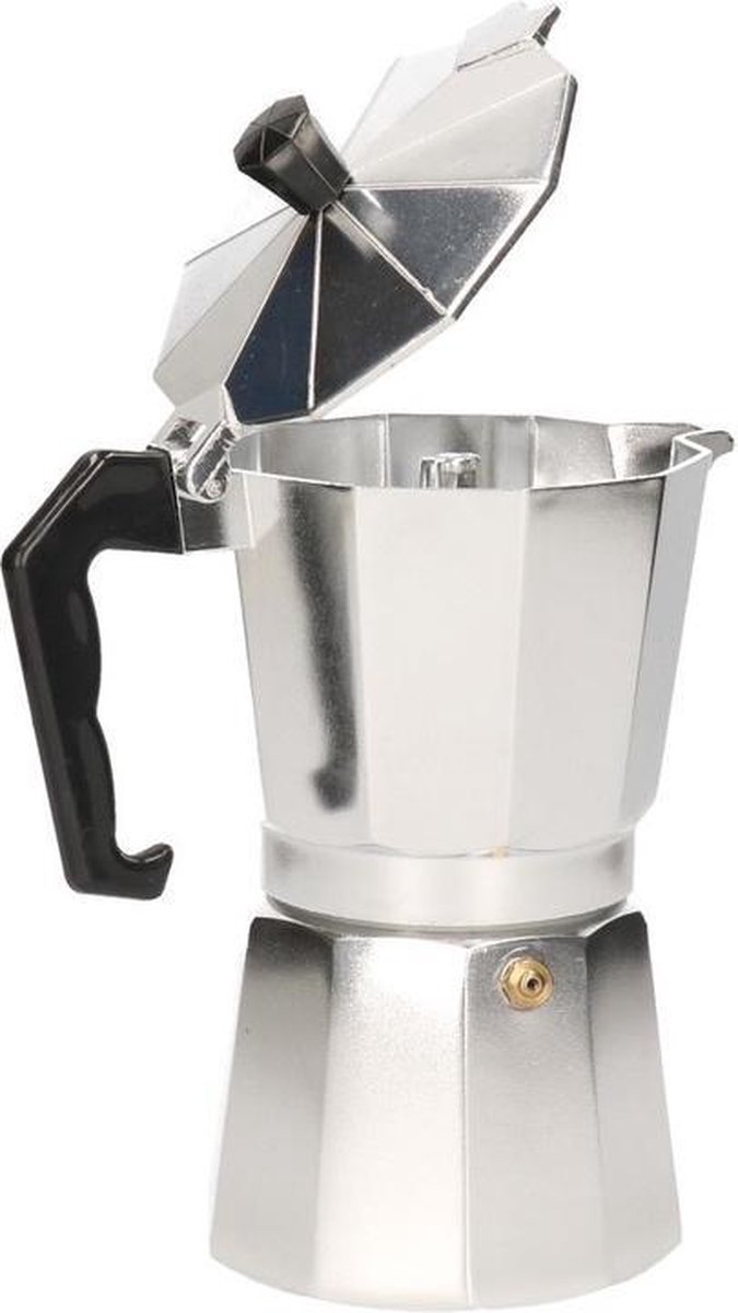 Zilveren percolator / espresso apparaat voor 6 kopjes
