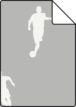 Proefstaal ESTAhome behangpapier voetbalspelers taupe - 128801 - 26,5 x 21 cm