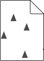 Proefstaal ESTAhome behangpapier grafische driehoeken zwart en wit - 138942 - 26,5 x 21 cm