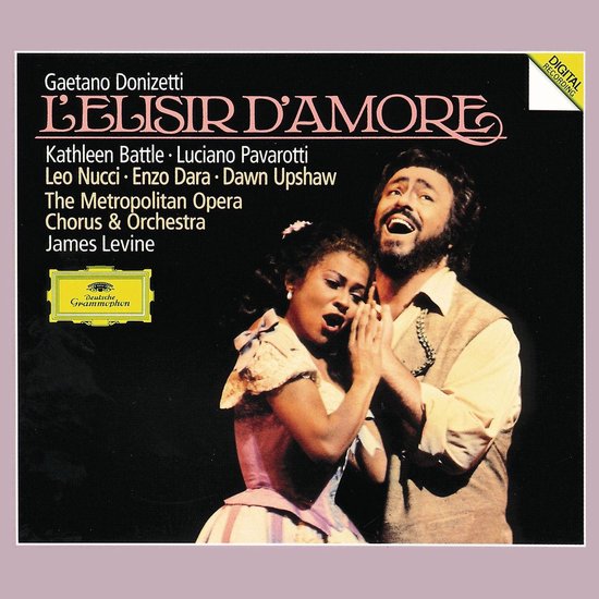L'Elisir D'Amore: Luciano Pavarotti en Kathleen Battle met het Metropolitan Opera Chorus & Orchestra.