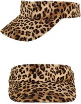 Zonneklep verkleed pet met panterprint - Foute jaren 80 zonneklep voor  volwassenen | bol.com