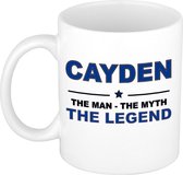 Cayden The man, The myth the legend cadeau koffie mok / thee beker 300 ml