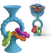 Fat Brain Toys: PIP SQUIGS LOOPS blauw 12.7x7x5cm, in silicone, 6m+