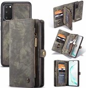 caseme - Hoesje geschikt voor Samsung Galaxy S20 Plus - 2 in 1 wallet book case - zwart