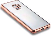 Voor Galaxy S9 Electroplating Side TPU beschermende achterkant beschermhoes (rose goud)