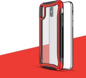 Voor iPhone XS / X Blade-serie Transparant acryl Beschermhoes (rood)
