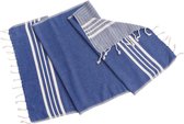 Gastendoek Krem Sultan Royal Blue - 30x50cm - toilet handdoek - kleine handdoek - wc handdoek - gastenhanddoek