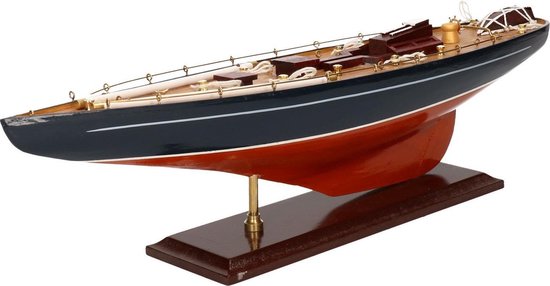 Decoratie houten model zeilschip 1 mast 65 cm - Schaalmodel zeilschepen/boten -... |
