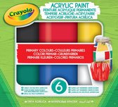 Teintes primaires de peinture acrylique Crayola - 6pcs.