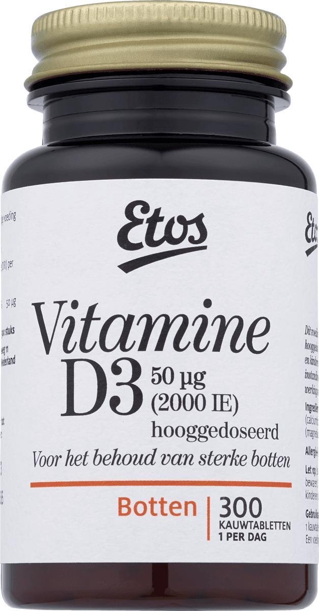Klassiek brand Excentriek Etos Vitamine D3 - voor behoud van sterke botten - 300 Kauwtabletten |  bol.com