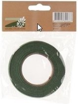 2x zakjes bloemstuk materialen - bloementape - bloemenband - groen - 1,3 cm breed